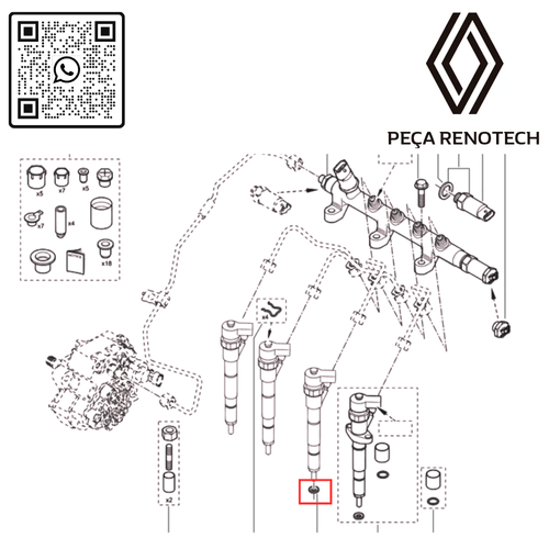 RN 67685R ANEL DE VEDACAO DA BASE DO BICO INJETOR MASTER 2.3 16V M9T_2.5 16v g9u 166267685R -3-